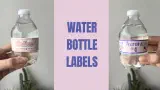Custom water bottle labels for kids' birthday parties