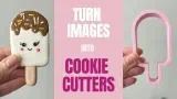 Custom popsicle cookie cutter and decorated cookie