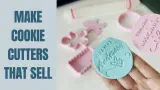 Personalized MR and MRS Anderson stamp pressed into blue fondant with 3D printed cookie cutters